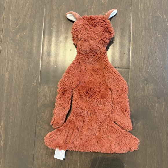 Slumberkins Alpaca Llama Snuggler Lovey Plush Security Blanket Rust Brown Soft - Picture 3 of 9
